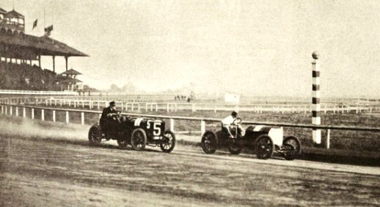 Léon Théry contre Paul Sartory, sur 10 miles à Empire-City (exhibition en 1904 aux USA)