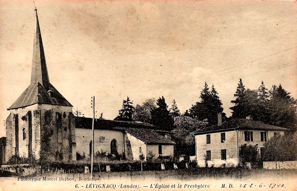 Lévignacq - église et Presbytère
