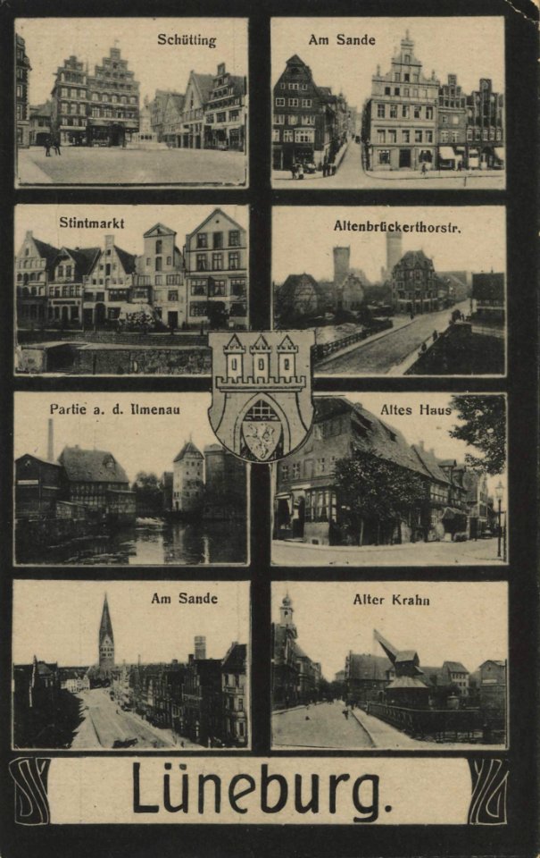 Lüneburg, Niedersachsen - Schütting; Am Sande; Stintmarkt (Zeno Ansichtskarten)