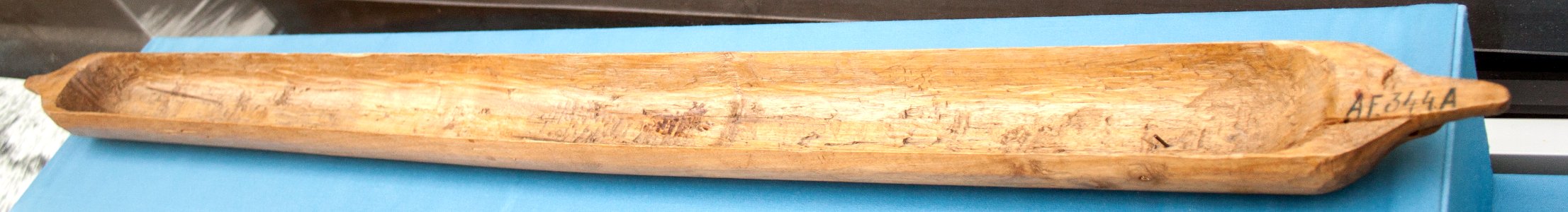 Madagascar, dugout canoe, model in the Vatican Museums