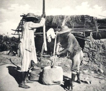 Madagascar-Bourjanes pilant leur riz photo