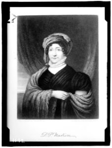 MADISON, DOLLY. STEEL ENGRAVING OF PORTRAIT BY JOSEPH WARD LCCN2016863725