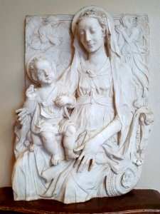 Madonna and Child with Angels, in the manner of Antonio Rossellino, 1800s, marble - Hyde Collection - Glens Falls, NY - 20180224 122513 photo