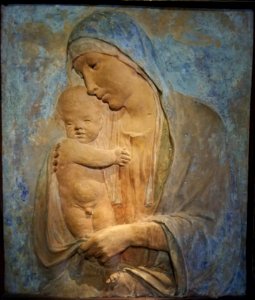 Madonna and Child, in the style of Giacomo Cozzarelli, 1475-1500, terra cotta - Hyde Collection - Glens Falls, NY - 20180224 123910 photo