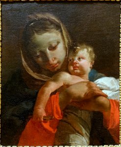 Madonna and Child, by Giovanni Battista Tiepolo, c. 1726-1728, oil on canvas - Blanton Museum of Art - Austin, Texas - DSC08057 photo