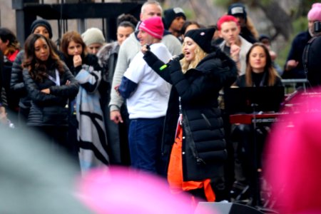 Madonna at Women's March in Washington photo