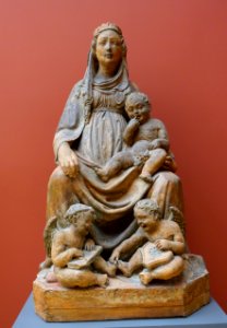 Madonna with Child and Cherubim, Lombardy, 1450-1500, baked clay - Bode-Museum - DSC02995 photo