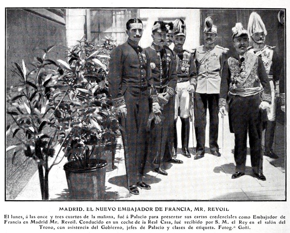 Madrid. El nuevo embajador de Francia, Mr. Revoil, de Goñi, Blanco y Negro, 29-06-1907