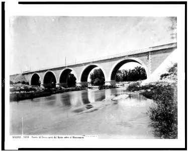Madrid. Puente del ferro-carril del Norte sobre el Manzanares - J. Laurent. Madrid. LCCN94511760