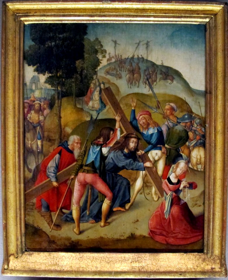 Maestro di delft, cristo portacroce, 1490 ca.