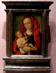 Maestro di saint giles, madonna col bambino, 1500 ca.