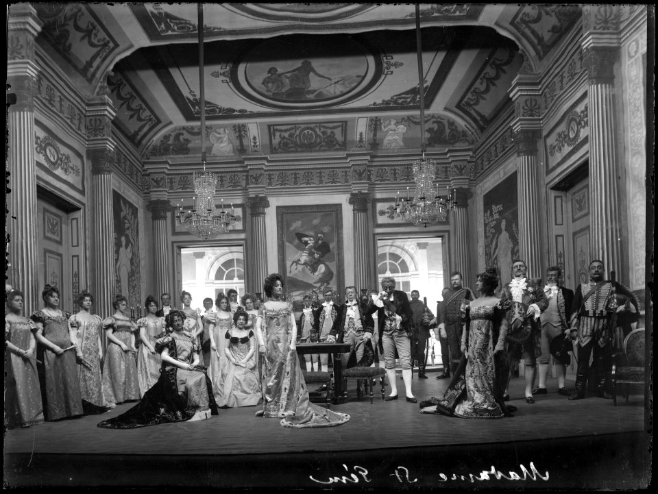 Madame Sans-Gêne, Dramatiska teatern 1902. Föreställningsbild - SMV - DrT051