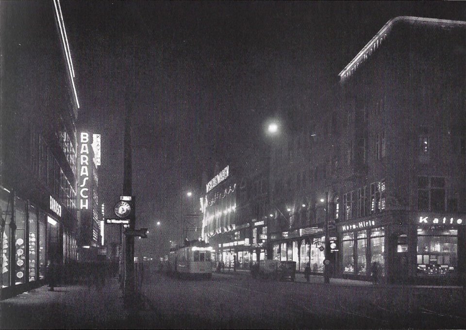 Magdeburg Breiter Weg Nacht am Kaufhaus Barasch
