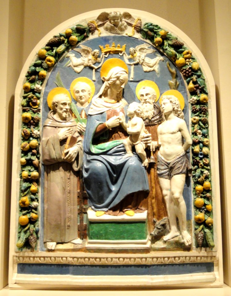 Madonna and Child with Saints, Benedetto Buglioni, Italy, c. 1500-1520 - Nelson-Atkins Museum of Art - DSC08566