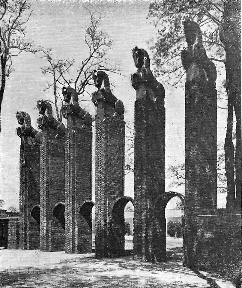 Magdeburg Pferdetor Entwurf Prof Albinmüller Das Symbol des aufwärtsstrebenden Magdeburg
