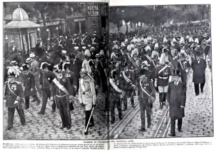 Madrid. El entierro del general Loño, de Goñi, Blanco y Negro, 06-07-1907
