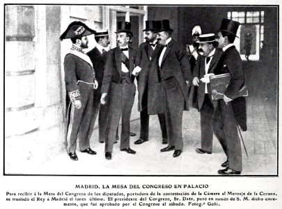 Madrid. La mesa del Congreso en Palacio, de Goñi, Blanco y Negro, 29-06-1907 photo