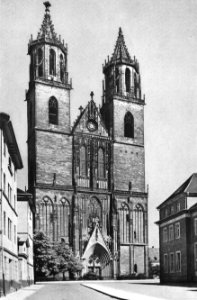 Magdeburg Westfront des Magdeburger Doms (13 Jahrhundert)