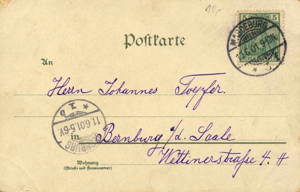 Magdeburg, Sachsen-Anhalt - Königin-Luise-Garten (back) (Zeno Ansichtskarten)