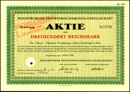 Magdeburger Feuerversicherungs-Gesellschaft 1929 photo