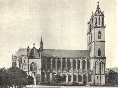 Magdeburger Dom Längsansicht des Domes vom Domplatz aus