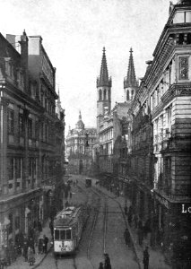 Magdeburg Alte Ulrichstraße mit Ulrichkirche