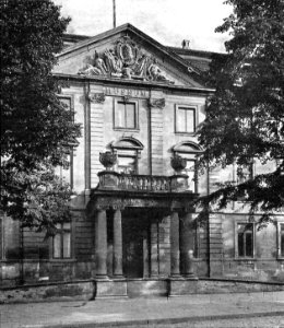 Magdeburg Eingang zum Naturwissenschaftlichen Museum am Domplatz