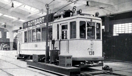 Magdeburg Straßenbahnwagen im Depot