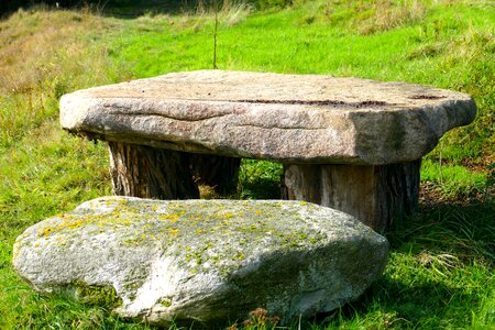 Stones bench seat