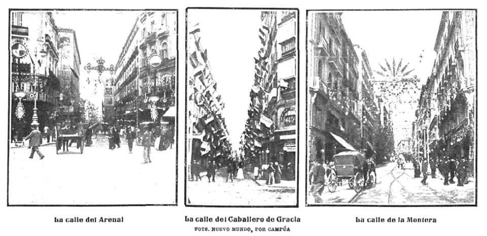 Madrid engalanado, las iluminaciones, de Campúa