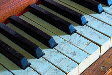 Piano keyboard musical instrument close up