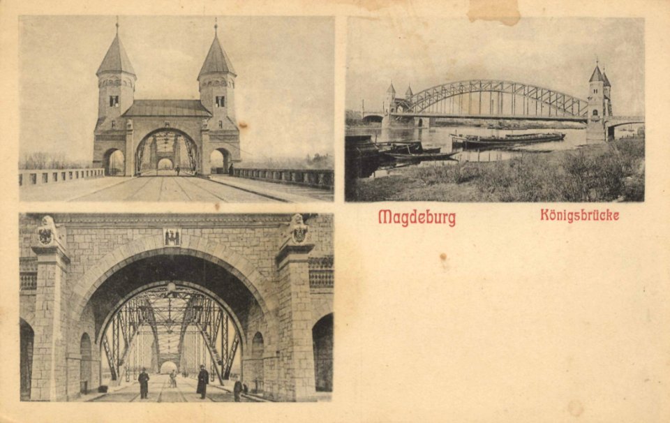 Magdeburg, Sachsen-Anhalt - Königsbrücke (2) (Zeno Ansichtskarten)