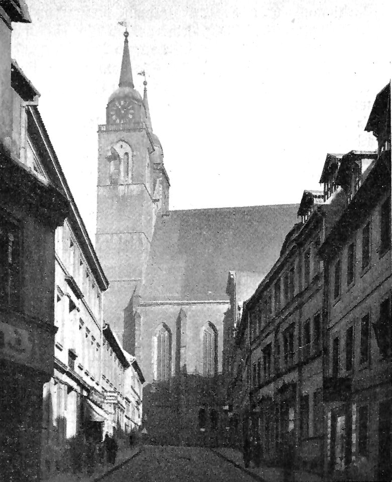 Magdeburg Johanniskirche mit Johannisfahrtstraße