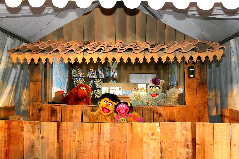 Main characters of Jalan Sesama L-R Jabrik, Momon, Putri, Tantan (4325053272)