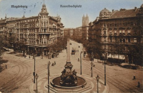 Magdeburg, Sachsen-Anhalt - Hasselbachplatz (2) (Zeno Ansichtskarten)