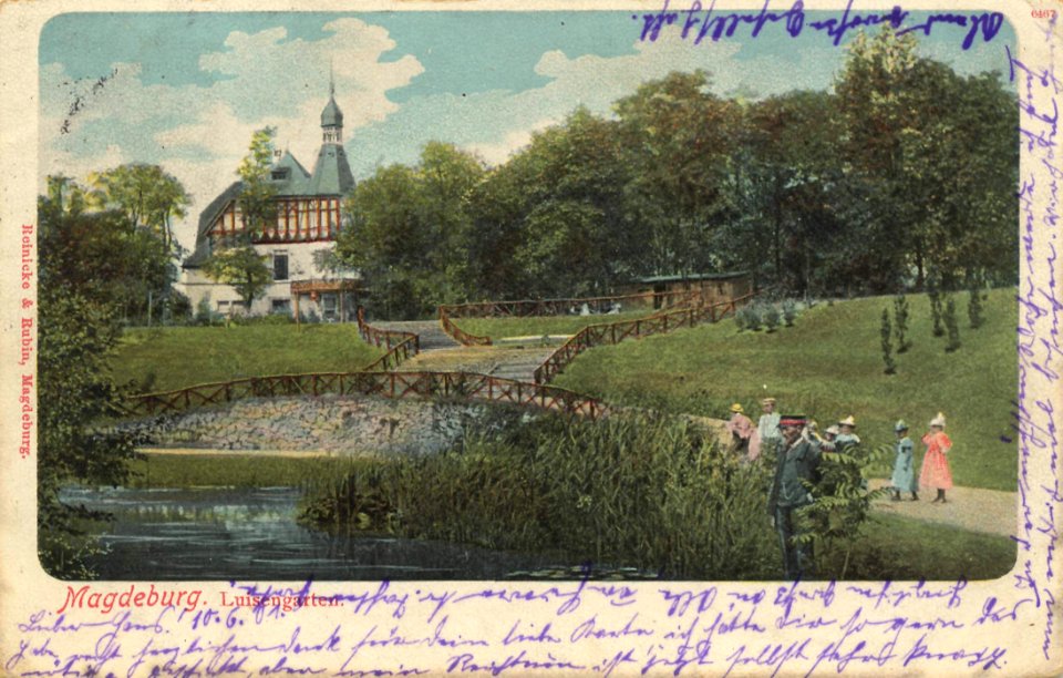 Magdeburg, Sachsen-Anhalt - Königin-Luise-Garten (Zeno Ansichtskarten)