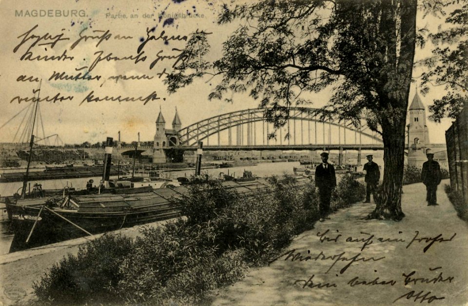 Magdeburg, Sachsen-Anhalt - Königsbrücke (3) (Zeno Ansichtskarten)