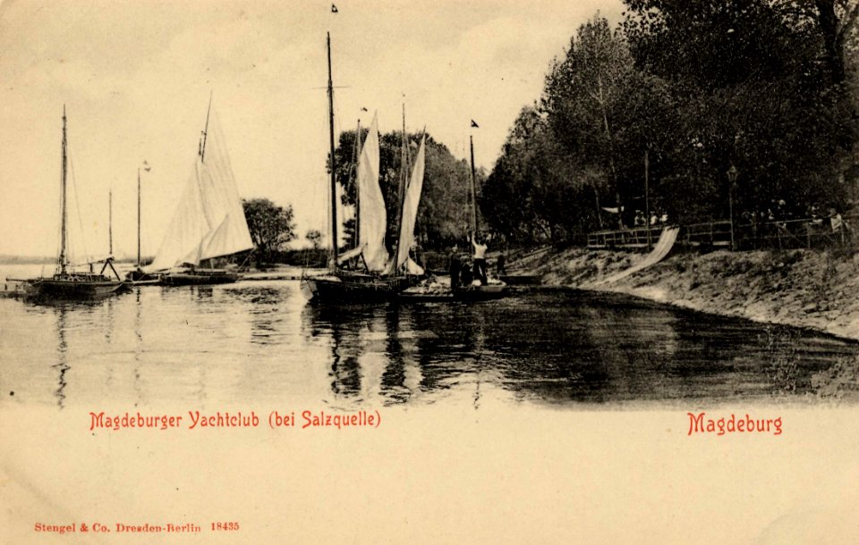 Magdeburg, Sachsen-Anhalt - Yachtclub (bei Salzquelle) (Zeno Ansichtskarten)