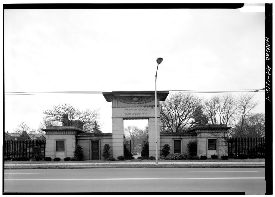 Main gate of Mount Auburn Cemetery - 080154pu