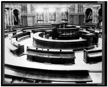 Main Reading Room under construction in the Library of Congress Thomas Jefferson Building LCCN90715635