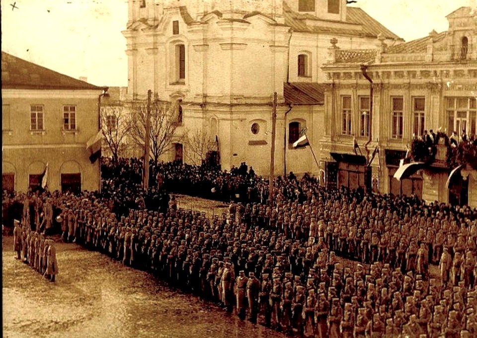 Mahiloŭ, Teatralny-Škłoŭskaja. Магілёў, Тэатральны-Шклоўская (1916)