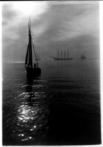 Maine, 1909- Sailing ships at anchor, Portland Harbor LCCN2005694918