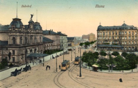 Mainz, Rheinland-Pfalz - Bahnhof (2) (Zeno Ansichtskarten)