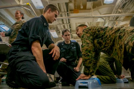 Maiden deployment, USS San Diego 150207-N-QC631-011