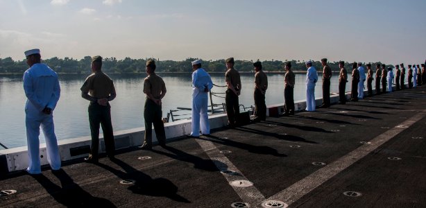 Maiden deployment, USS San Diego 150218-N-QC631-044