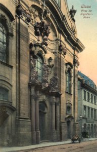 Mainz, Rheinland-Pfalz - Augustinerkirche, Portal (Zeno Ansichtskarten)