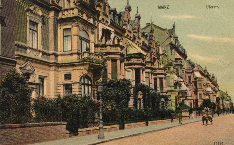 Mainz, Rheinland-Pfalz - Uferstraße (Zeno Ansichtskarten)
