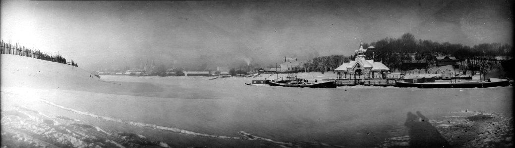 Mahiloŭ, Dniapro, Debarkader. Магілёў, Дняпро, Дэбаркадэр (1916)
