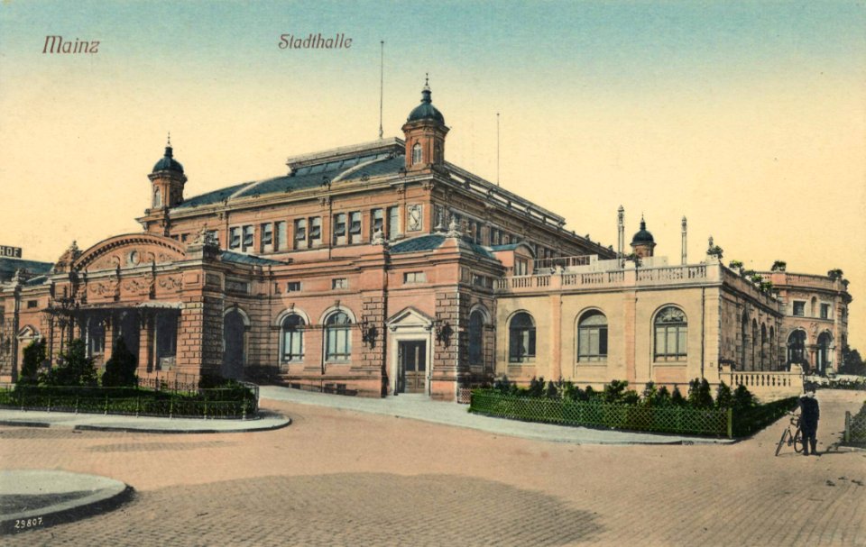 Mainz, Rheinland-Pfalz - Stadthalle (Zeno Ansichtskarten)