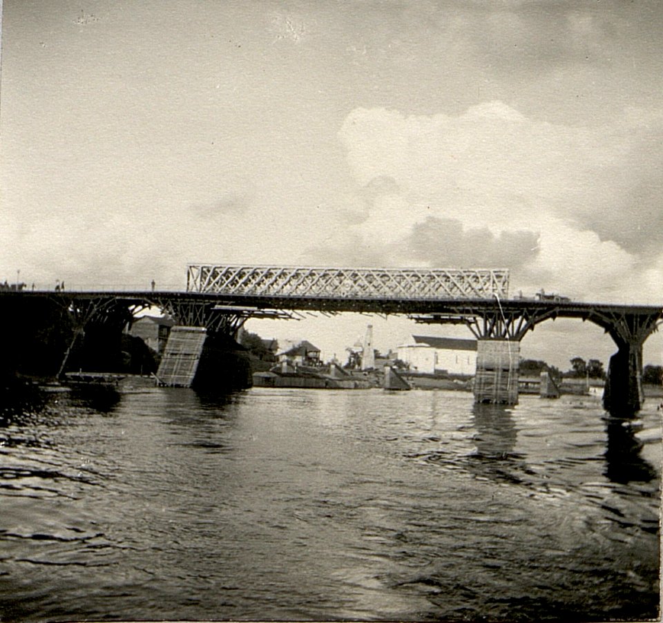 Mahiloŭ, Dniaproŭski most-Školišča. Магілёў, Дняпроўскі мост-Школішча (1916) (2)